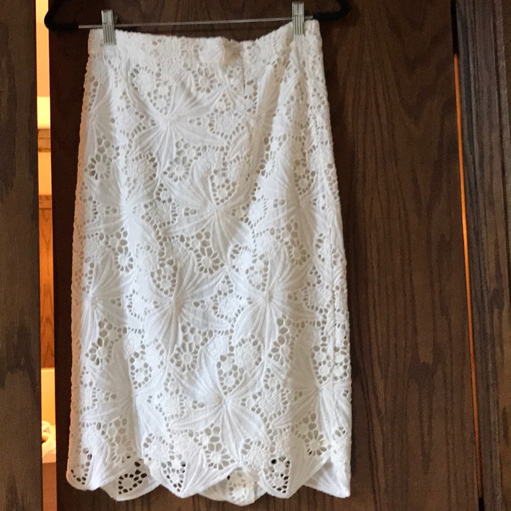 Halogen White Lace Skirt - image 2